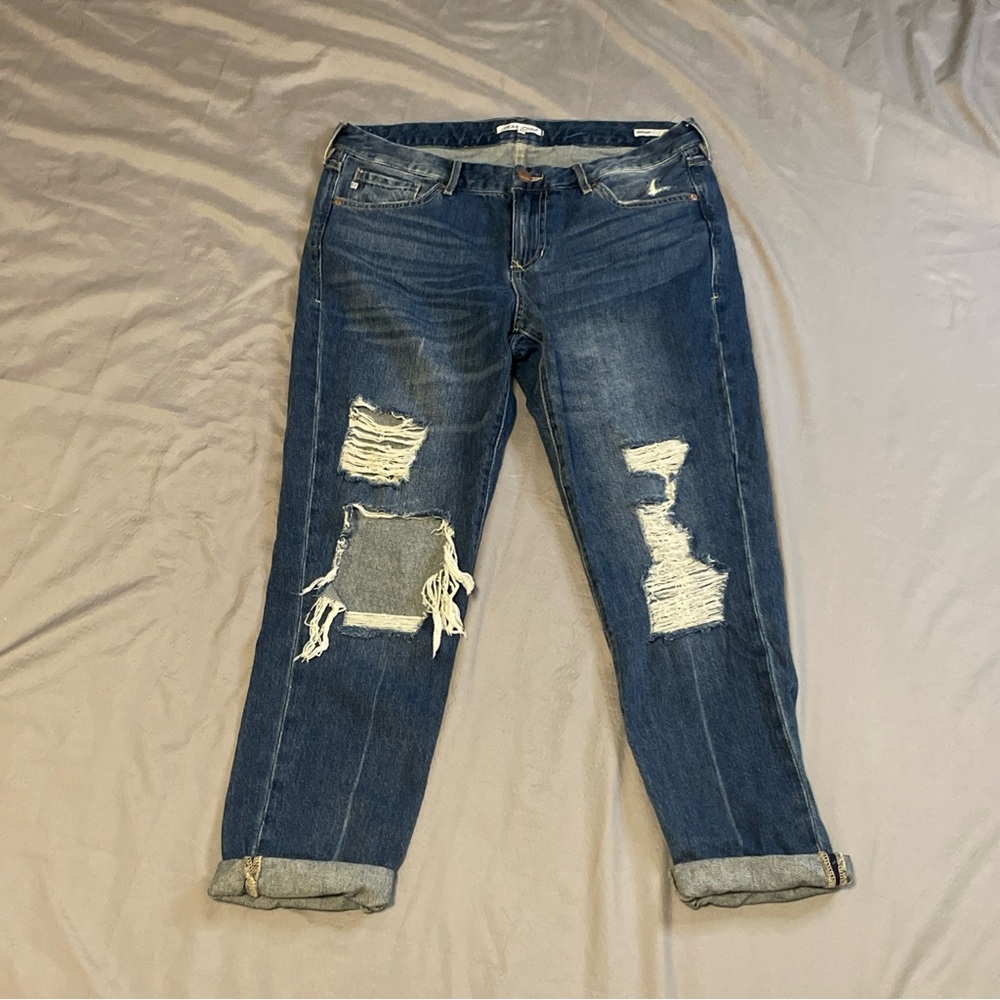 Dear John Ripped Blue Boyfriend Jeans